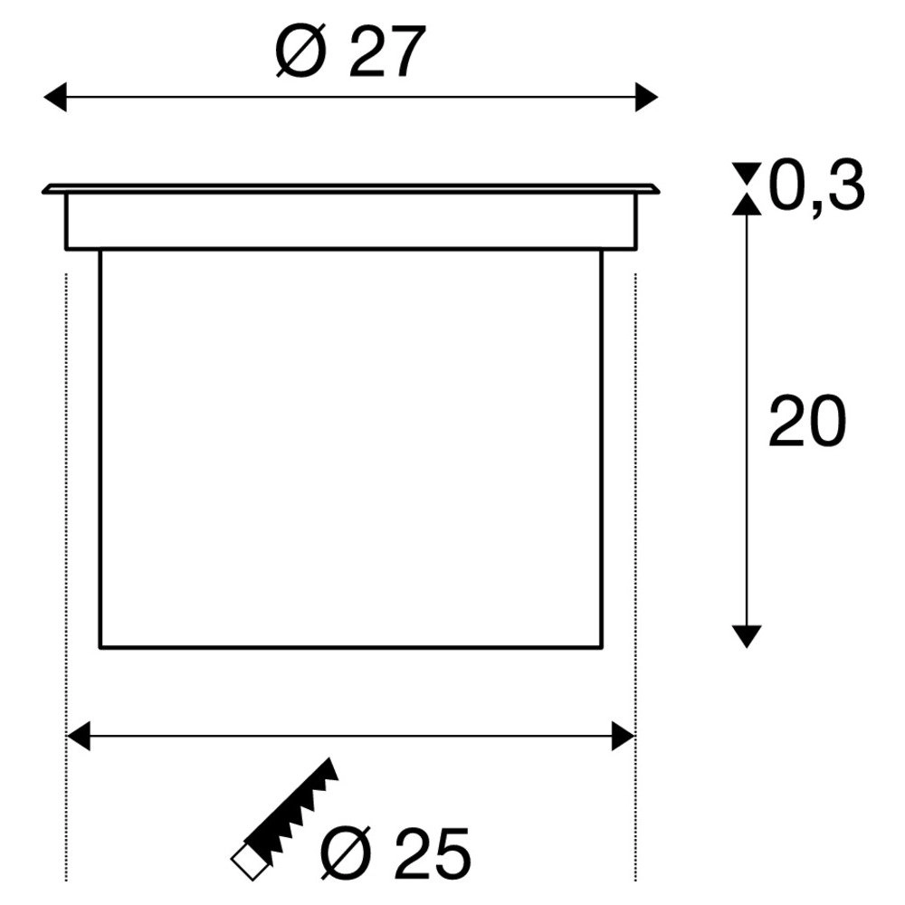 Led grondspot Dasar 270 Ø 27cm SLV 4024163230919