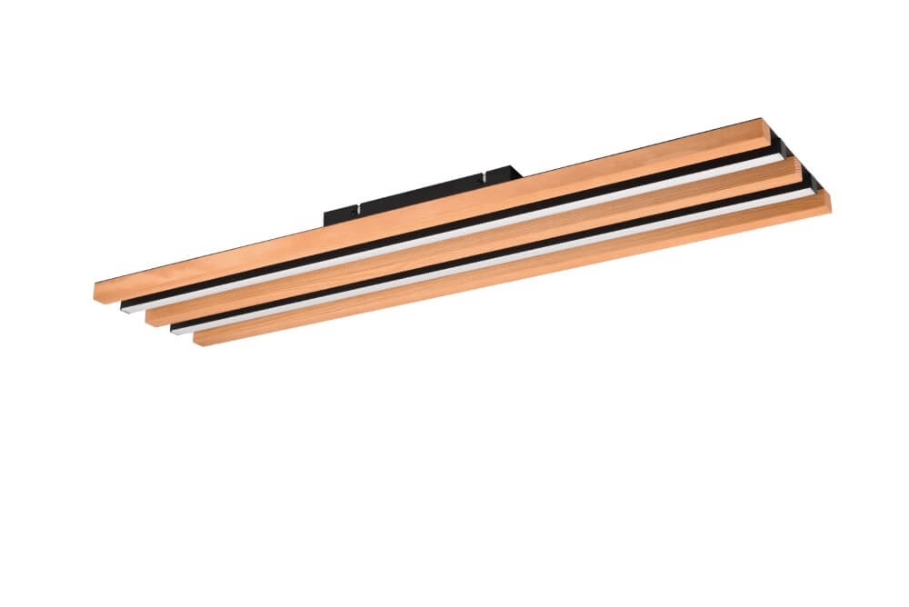 Led plafondlamp Fontana 75x20 cm - houtlook Trio 4017807615968