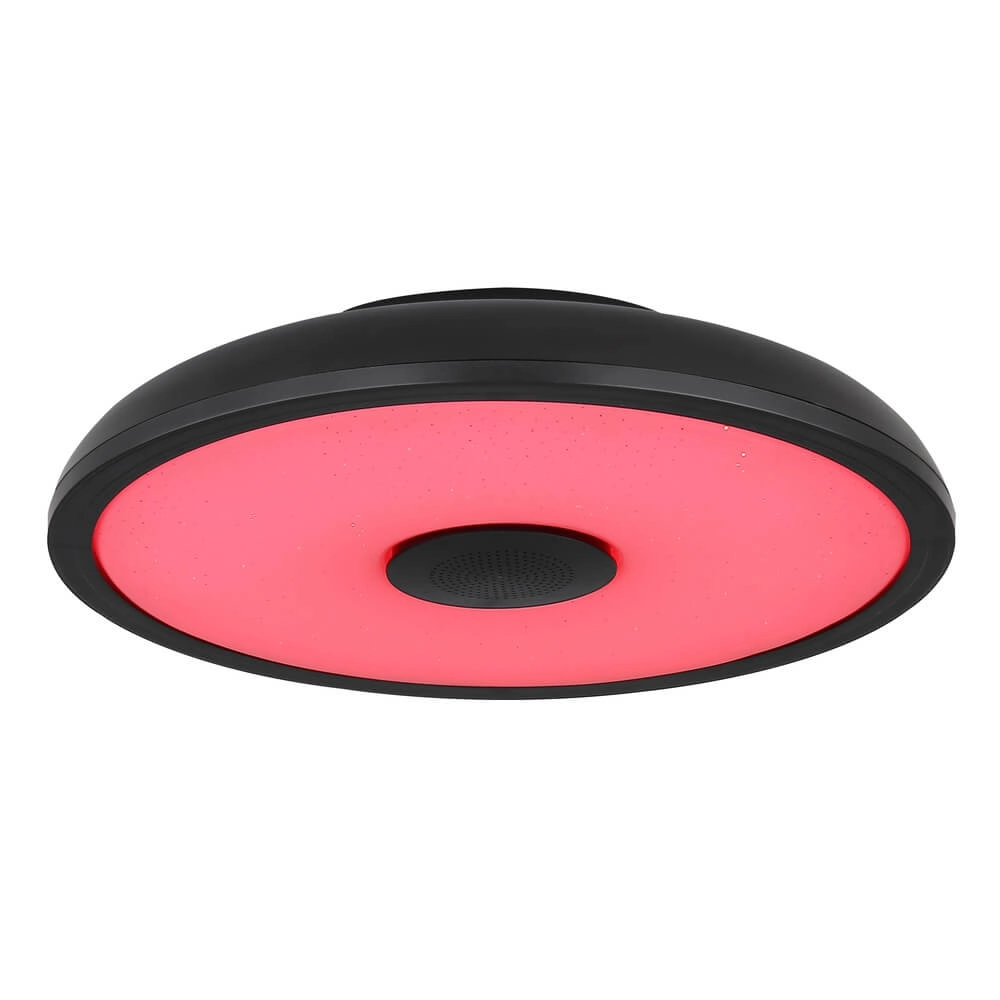 Zwarte plafonniere Raffy Ø 28cm Globo 9007371418848