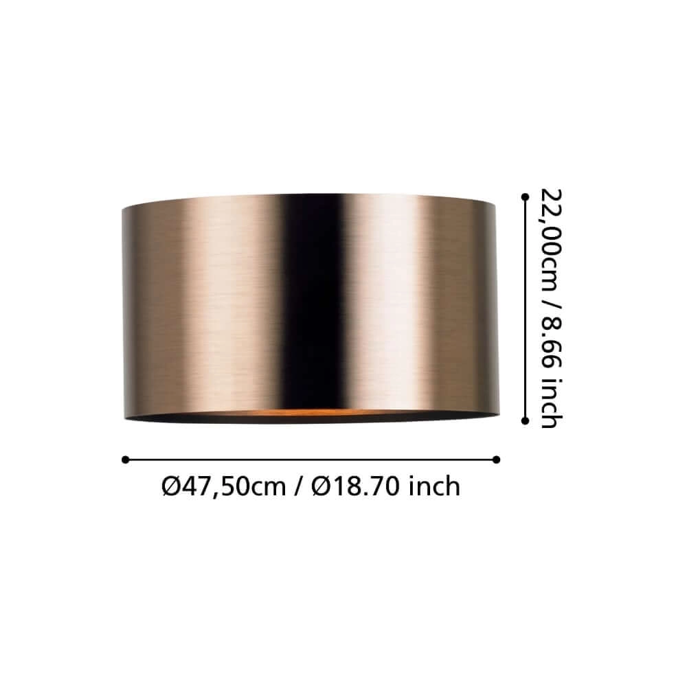 Koperen plafondlamp Saganto Ø 48cm Stars of Light 9008606234202