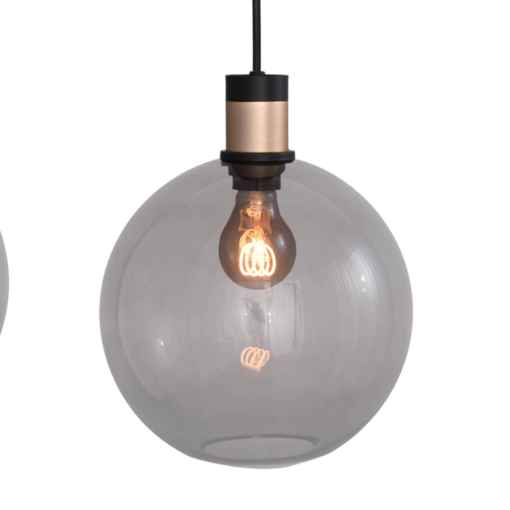 Hanglamp Lazise 2 6x Ø 20cm goud met zwart Masterlight 8718121303925