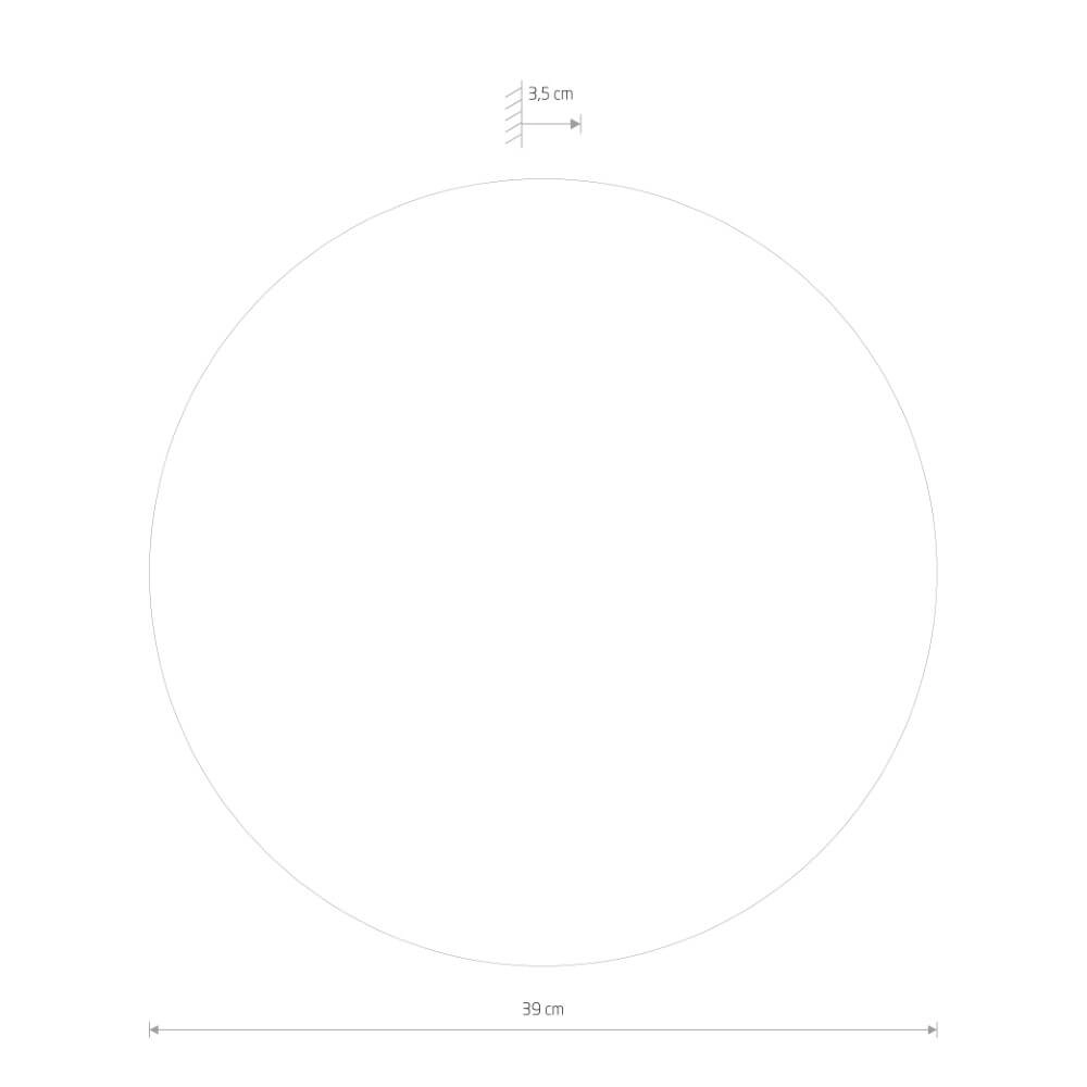 Spiegel met lamp Ring Led Mirror L chroom Lyora 5903139102780