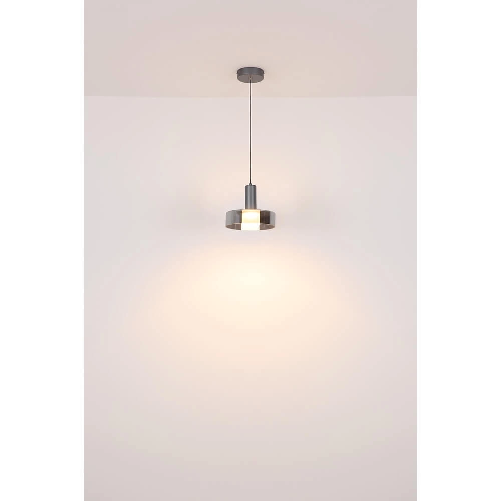 Strakke hanglamp Grant grijs Ø 22cm Globo 9007371474899