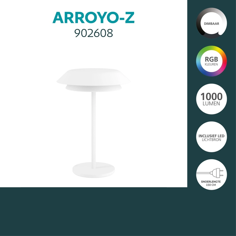 Smart tafellamp Arroyo-Z wit Eglo 9008606390311