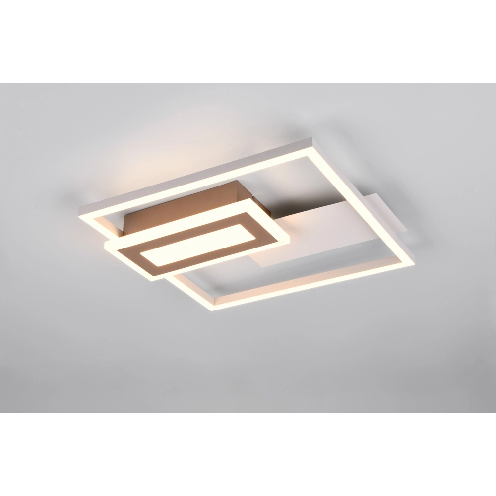 Vierkante plafondlamp Spiro grijs 30cm Trio 4017807612448