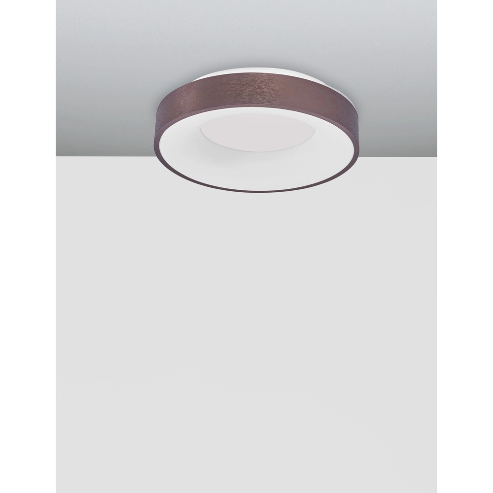 Plafondlamp Rando Thin koffie bruin Ø 38cm Lyora 5212017420053