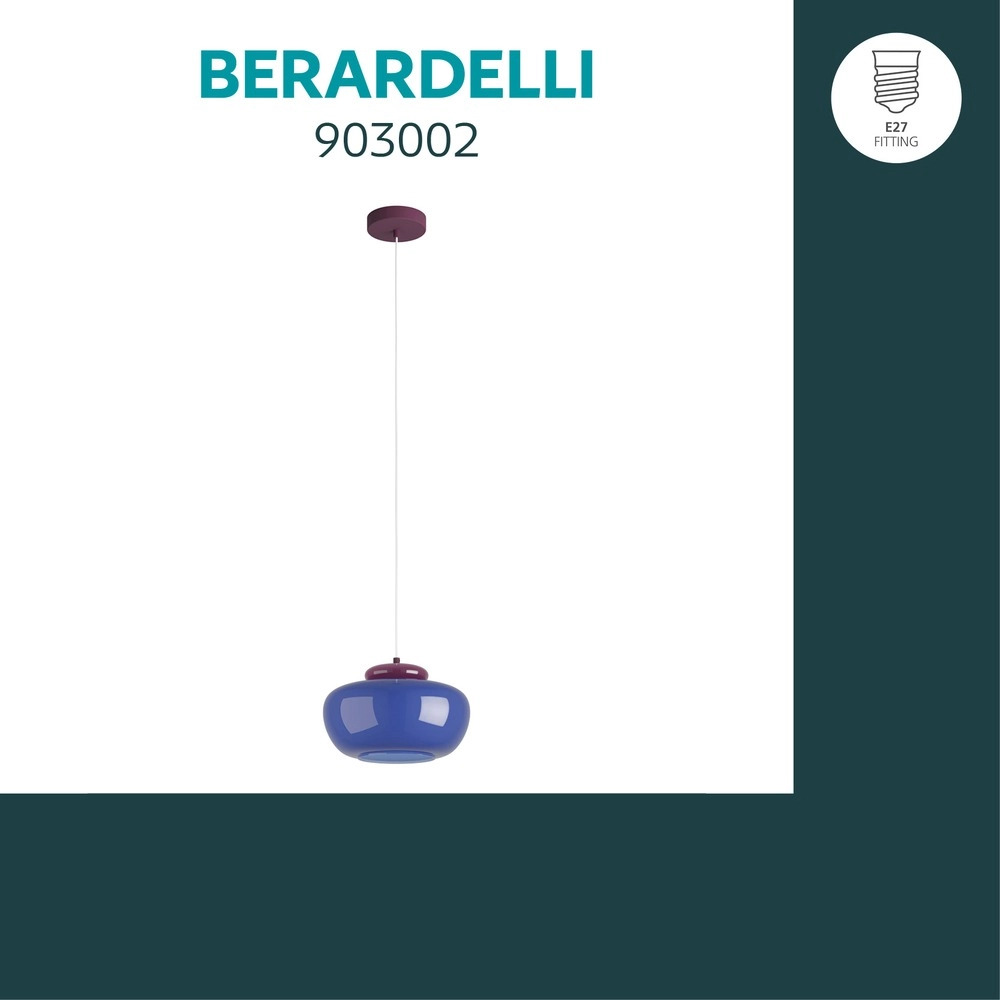 Design hanglamp Berardelli blauw met paars Ø 30cm Eglo 9008606404988