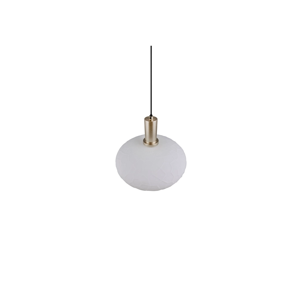 Hanglamp Emelie goud met wit glas Trio 4017807724264