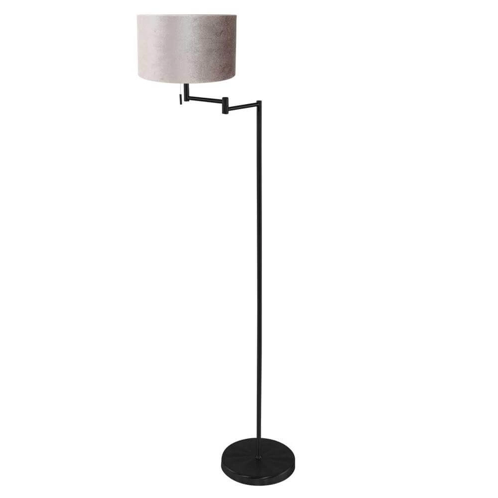 Vloerlamp Bella zwart met zilvere kap Steinhauer 8712746174601