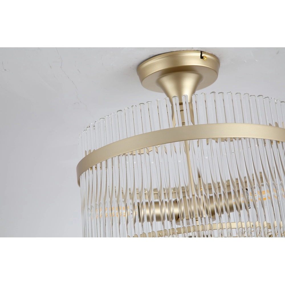 Plafondlamp Lara goud met helder glas Searchlight 5053423301471