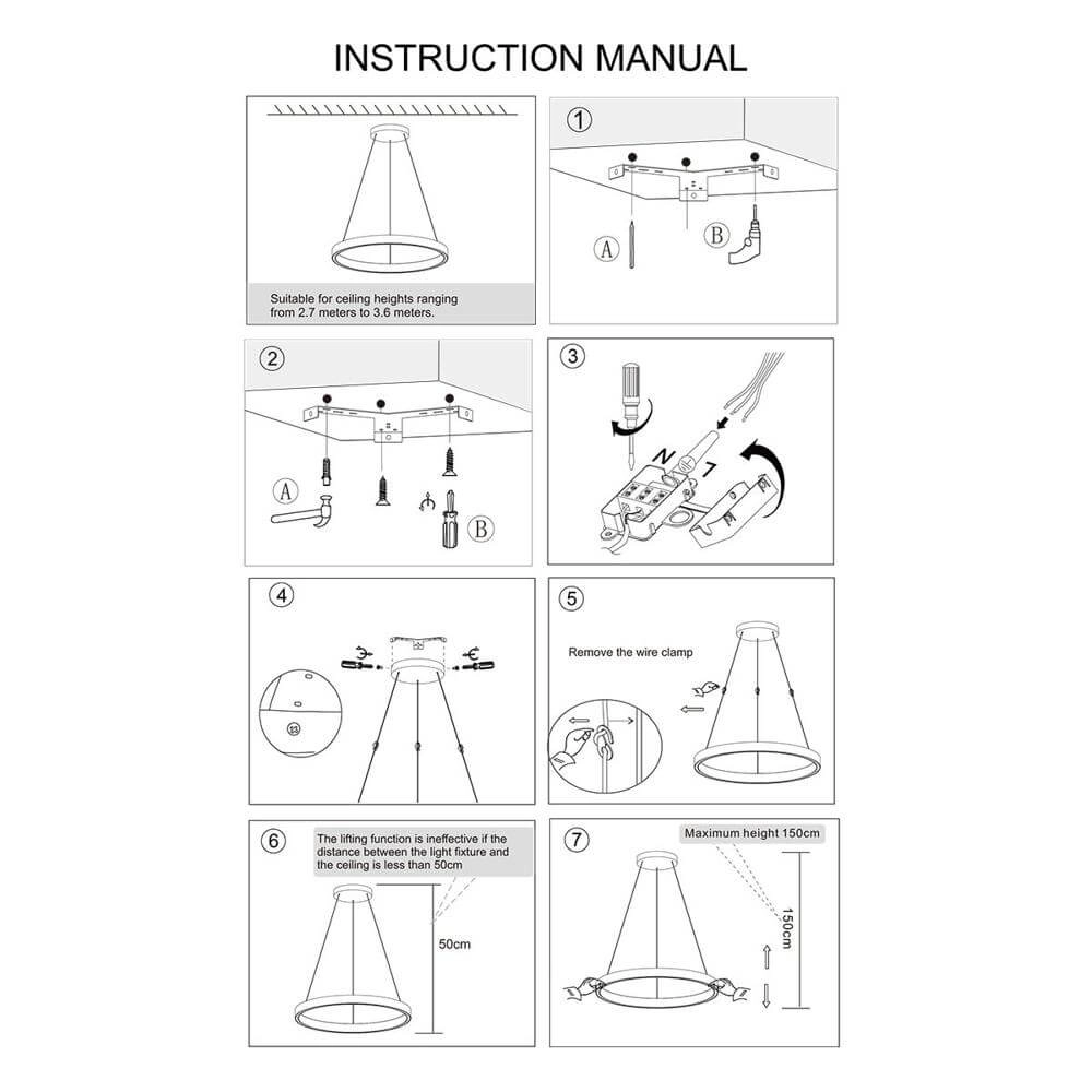 Moderne hanglamp Mykty zwart Ø 60cm Steinhauer 8712746178203