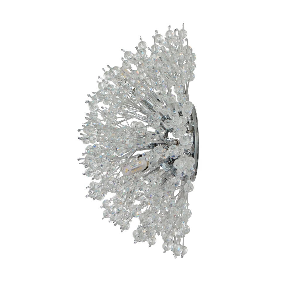 Wandlamp Sunburst Ø 29cm chroom Searchlight 5053423243795