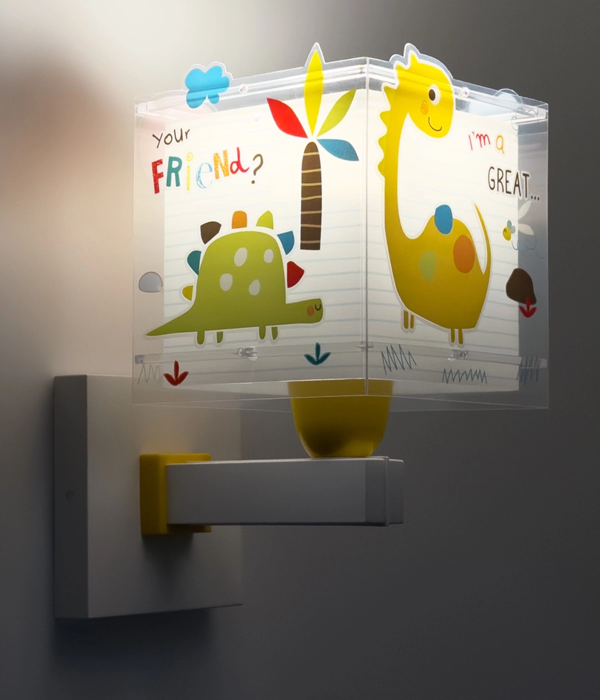 Wandlamp Dinos geel Dalber 8420406734590