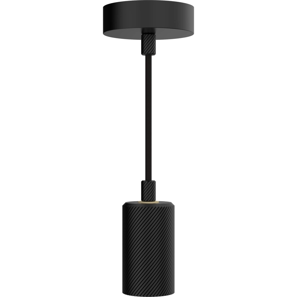 Zwarte hanglamp Alix Wave 1m enkel