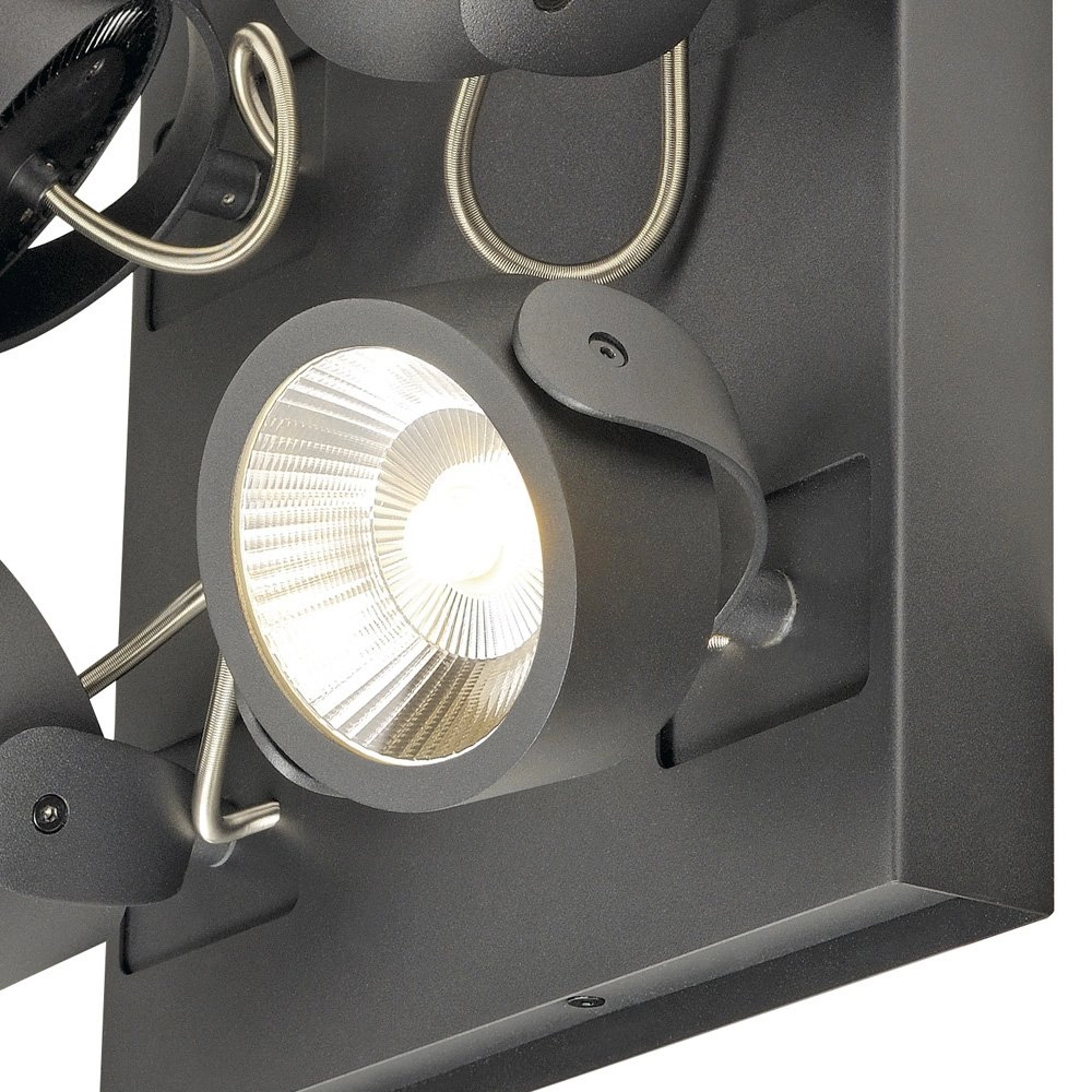 Richtbare spots Kalu Led 4-lichts - 4x60w antraciet SLV 4024163177528