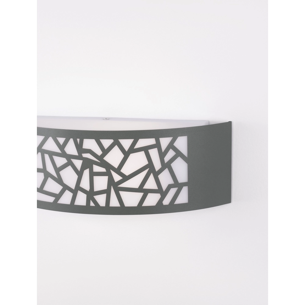 Grijze wandlamp Zenith ovaal Lyora 5212017435521