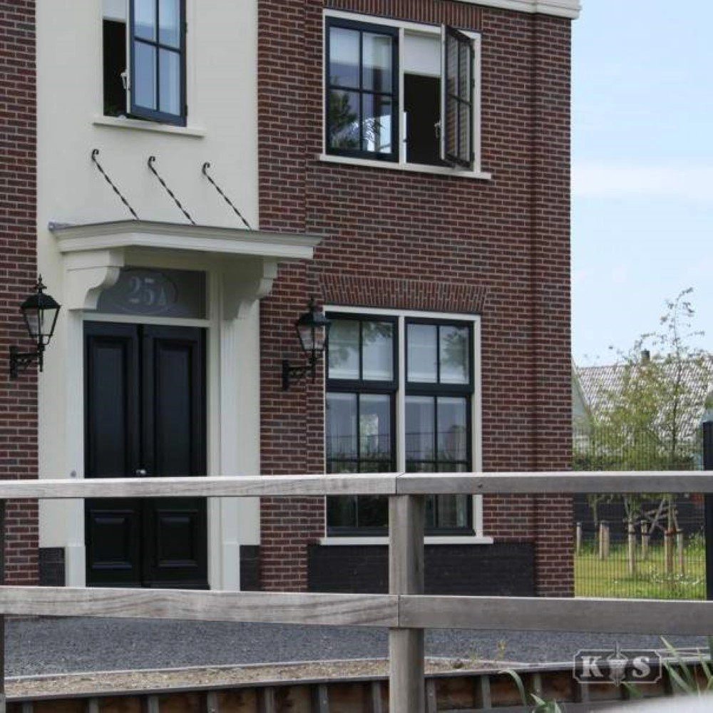 Vierkante wandlamp Zandvoort nostalgie - zwart KS Verlichting 8714732122849