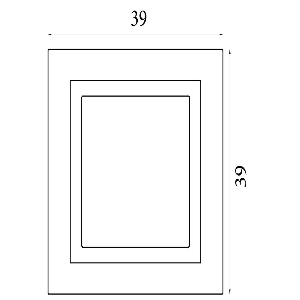 Plafonniere Squary vierkant 39cm zwart Searchlight 5053423307763