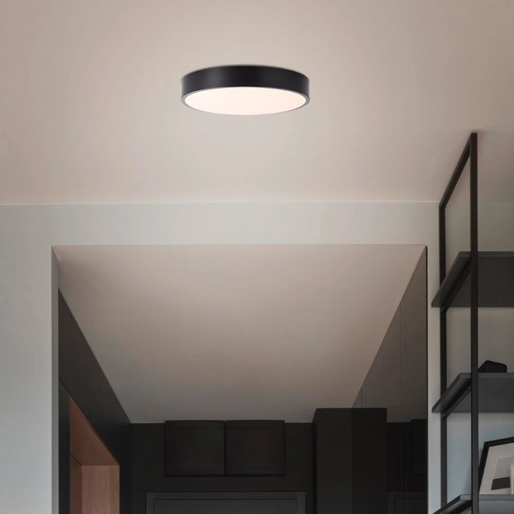 Design plafondlamp Slimline zwart Ø 33cm Brilliant 4004353426551