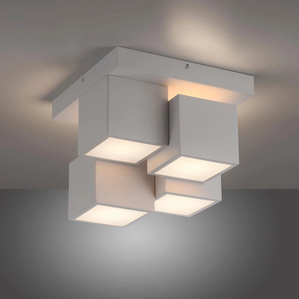 Witte plafondlamp Tetris wit Just Light 4043689004545