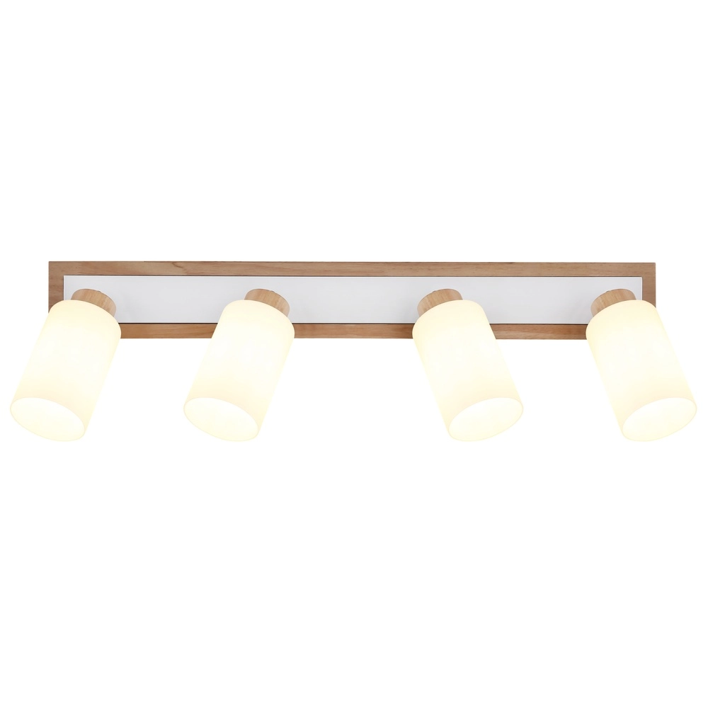 Plafondlamp Rowena 4-lichts hout Globo 9007371583362