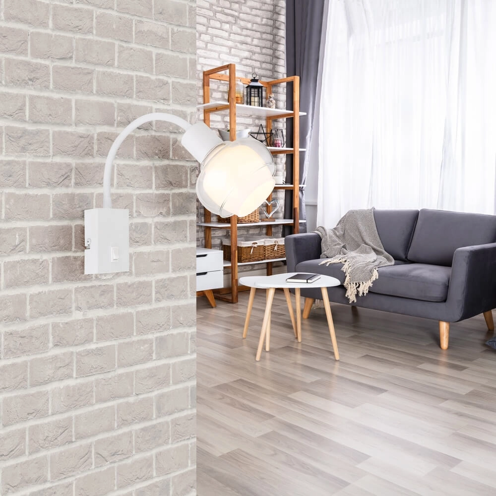 Witte wandlamp Tokki boog enkel Globo 9007371446056