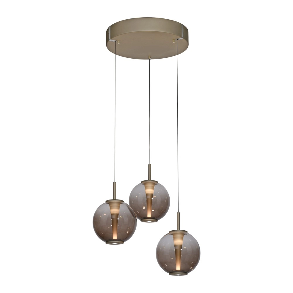 Vide hanglamp Pure E-Infinty bronce met amber glas Paul Neuhaus 4012248398166