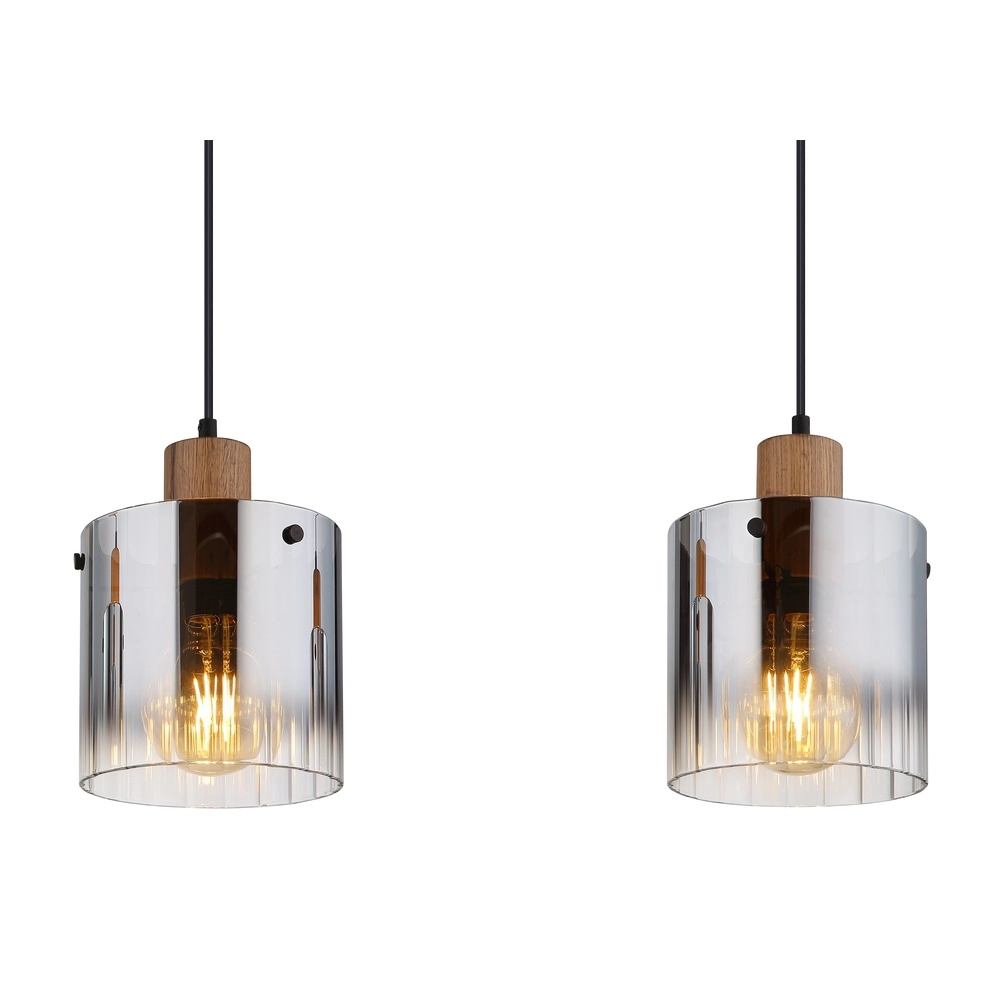 Hanglamp Underwood hout 3-lichts Globo 9007371475049