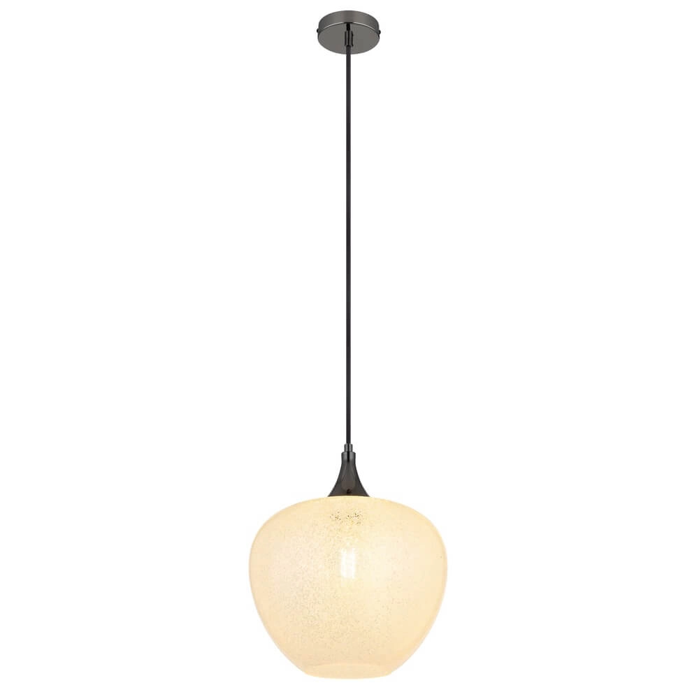 Antraciet hanglamp Maxy met wit glas Ø 29cm Antraciet hanglamp Maxy met wit glas Ø 29cm