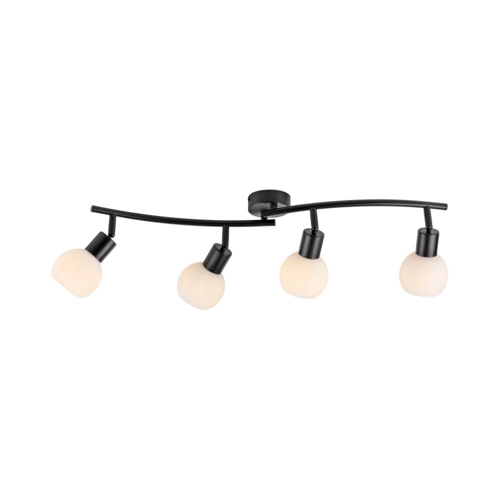 Zwarte plafondlamp Loki 4-lichts