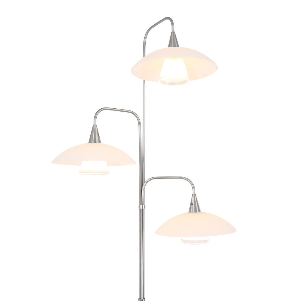 Moderne leeslamp Tallerken 3-lichts metaalgrijs Steinhauer 8712746132045