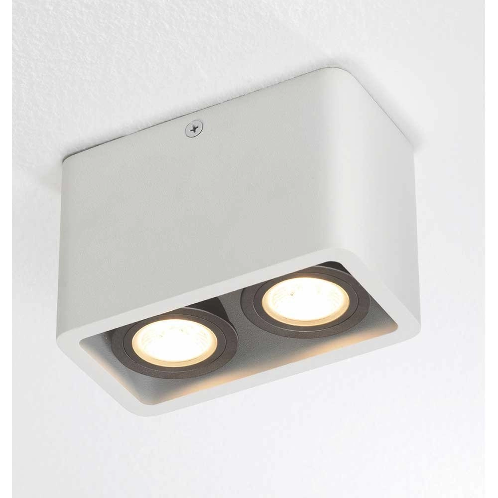 Dubbele opbouwspot Bronx wit Artdelight 8719831731718