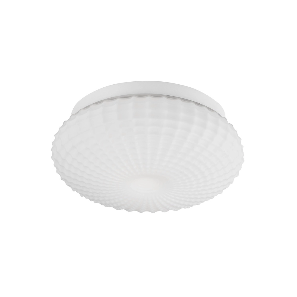 Plafondlamp Clam wit glas Lyora 5212017419460