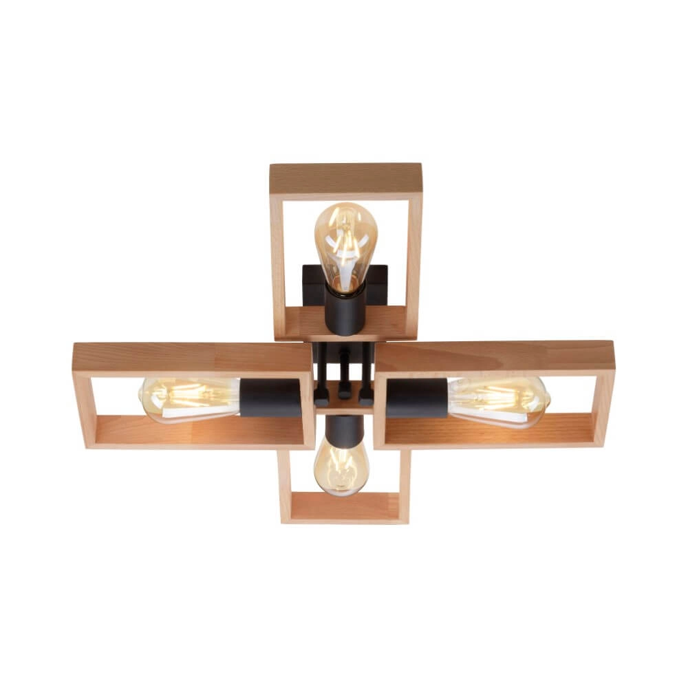 Landelijke plafondlamp Franky 4-lichts Just Light 4043689967949