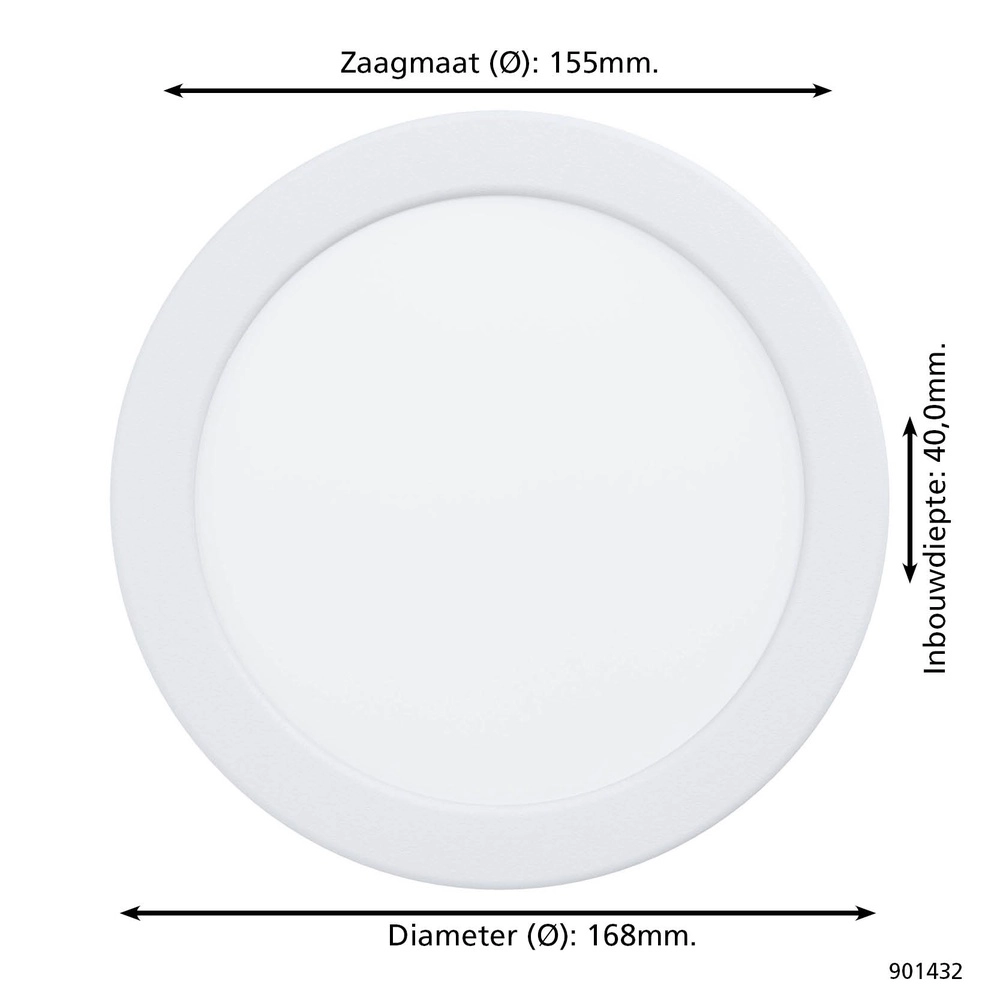 IP44 inbouw lamp Fueva 6-Z Zigbee - wit - Ø 16,8cm Eglo 9008606331017