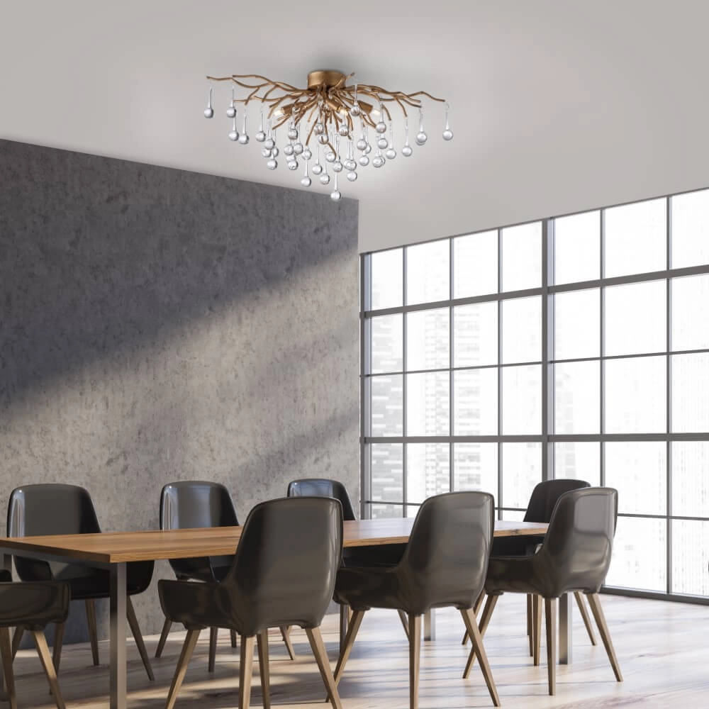 Kroonluchter Icicle messing 60cm Paul Neuhaus 4012248352069