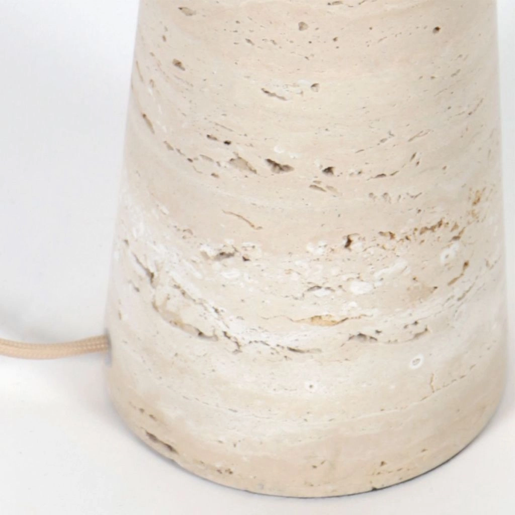 Stenen tafellamp Travino met stro kap Ø30cm Steinhauer 8712746183450