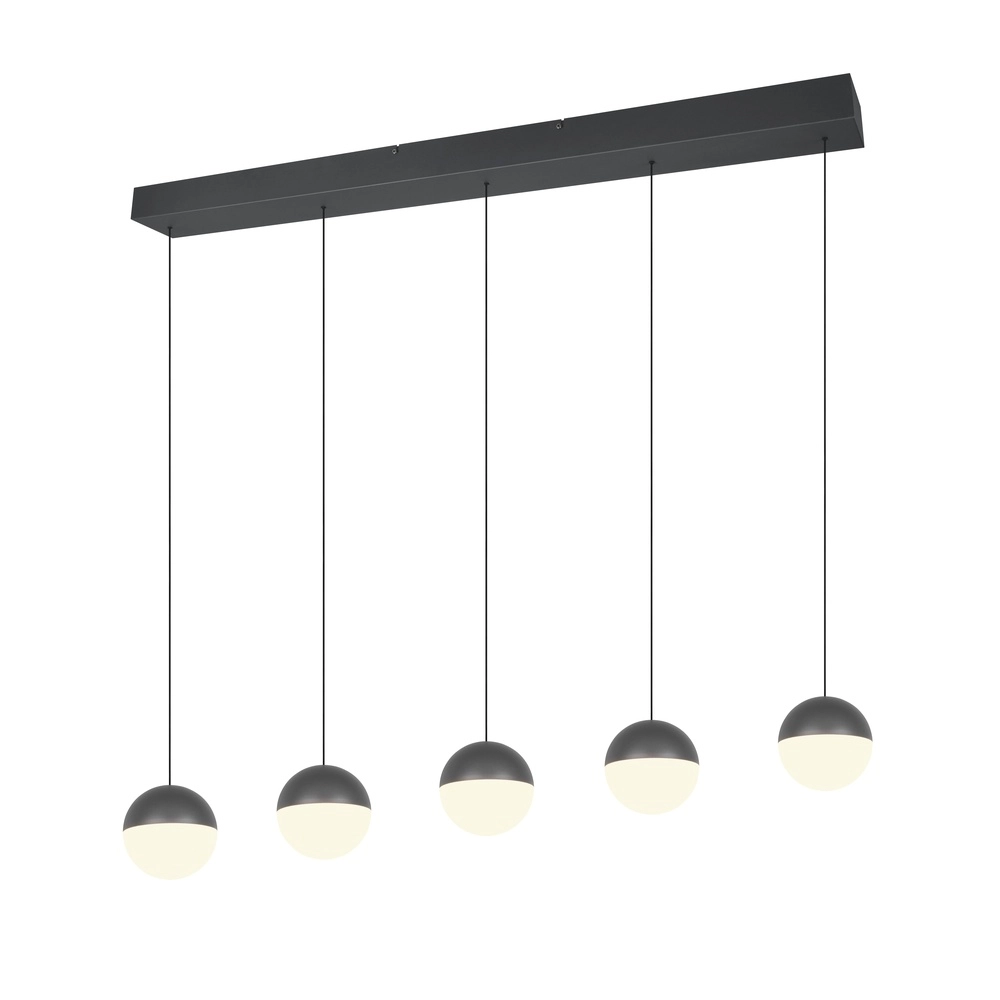 5-lichts hanglamp Senta antraciet Trio 4017807697872