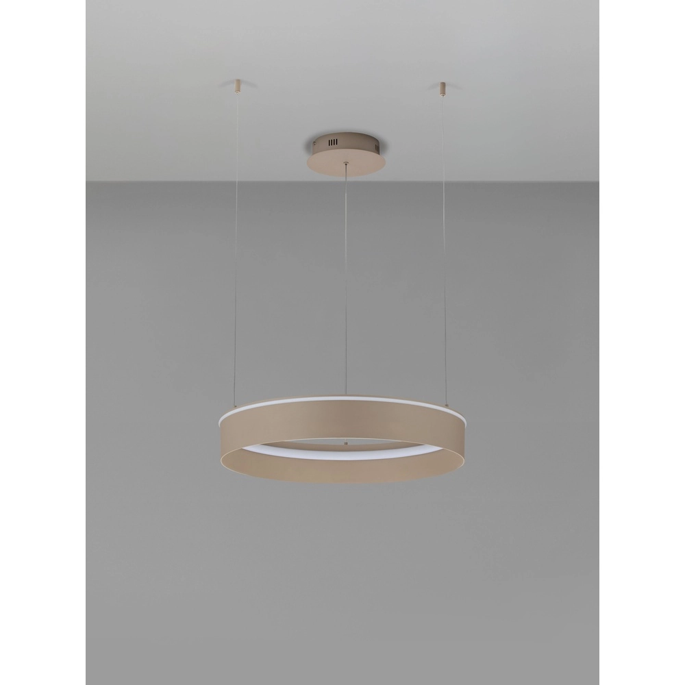 Moderne hanglamp Olivia zand bruin Ø 60cm Lyora 5212017494184