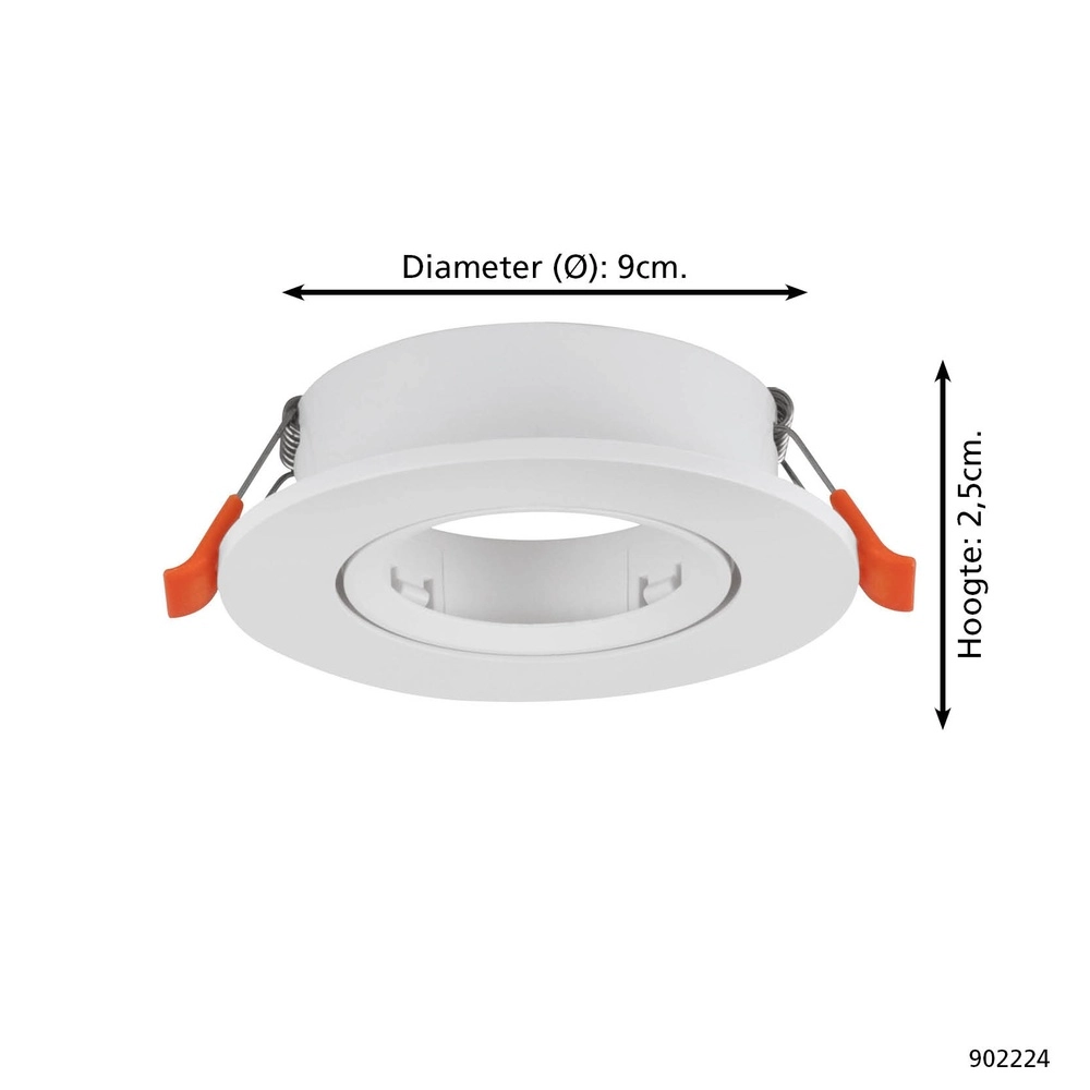 Inbouwspot Barranco wit Ø 9cm Eglo 9008606359066