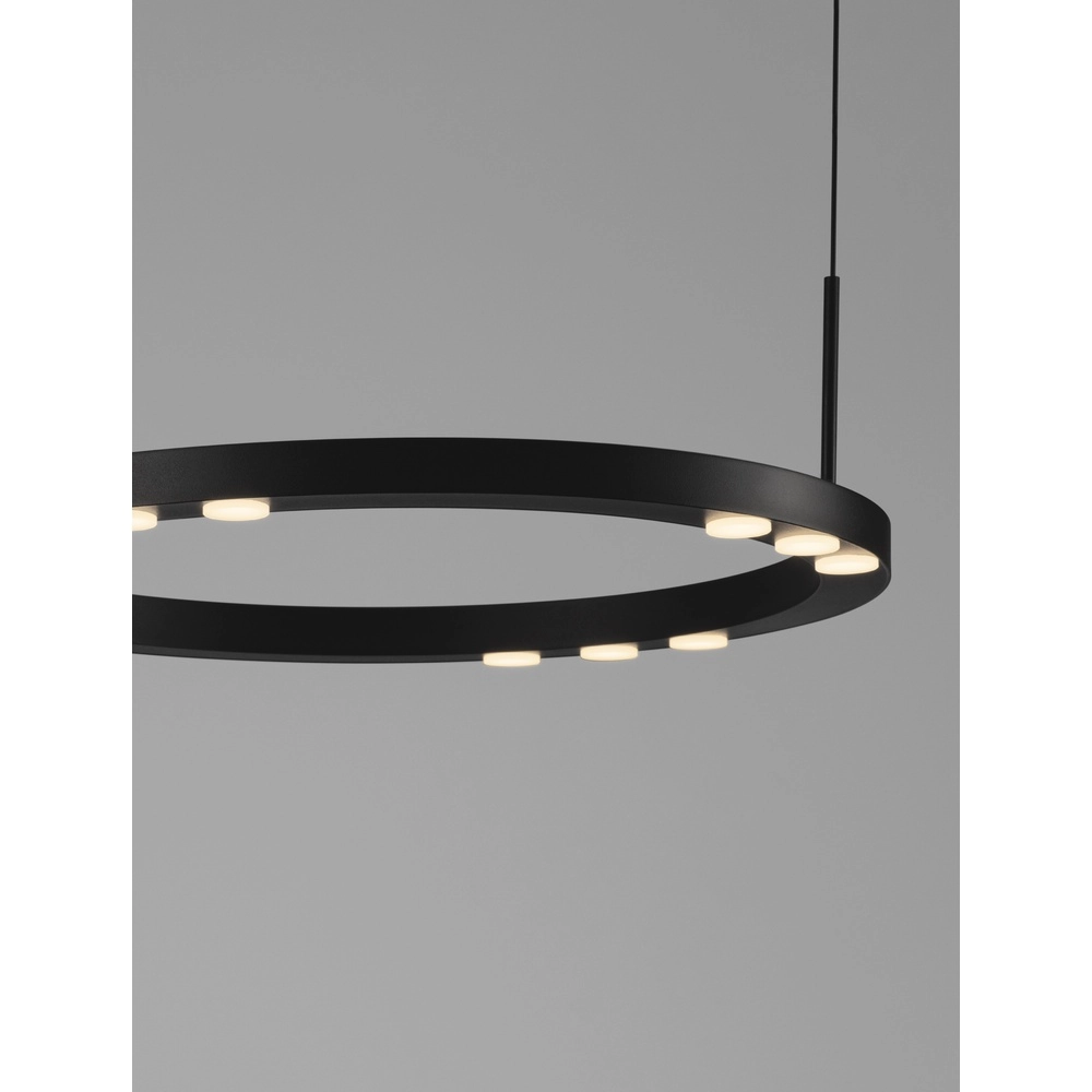 Sleek pendant lamp Lunette black Ø 40cm Lyora 5212017465184