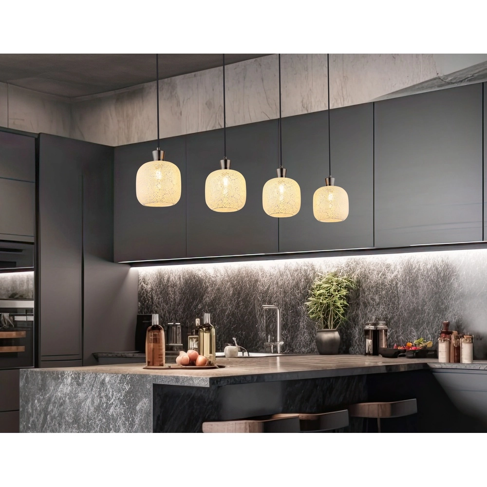 4-lichtst hanglamp Brokana gunmetal Globo 9007371566471