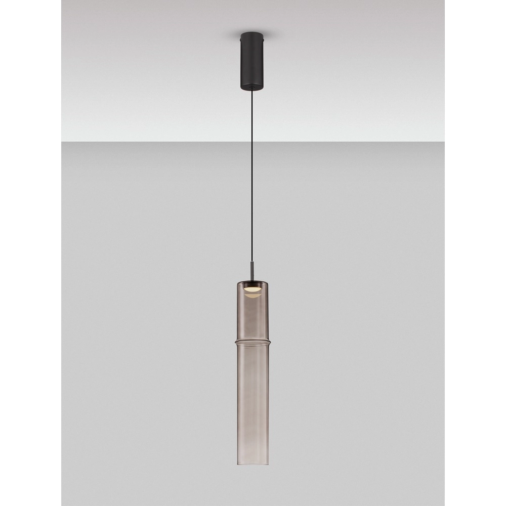 Unieke hanglamp Sano 1-lichts smoke glas Lyora 5212017474018