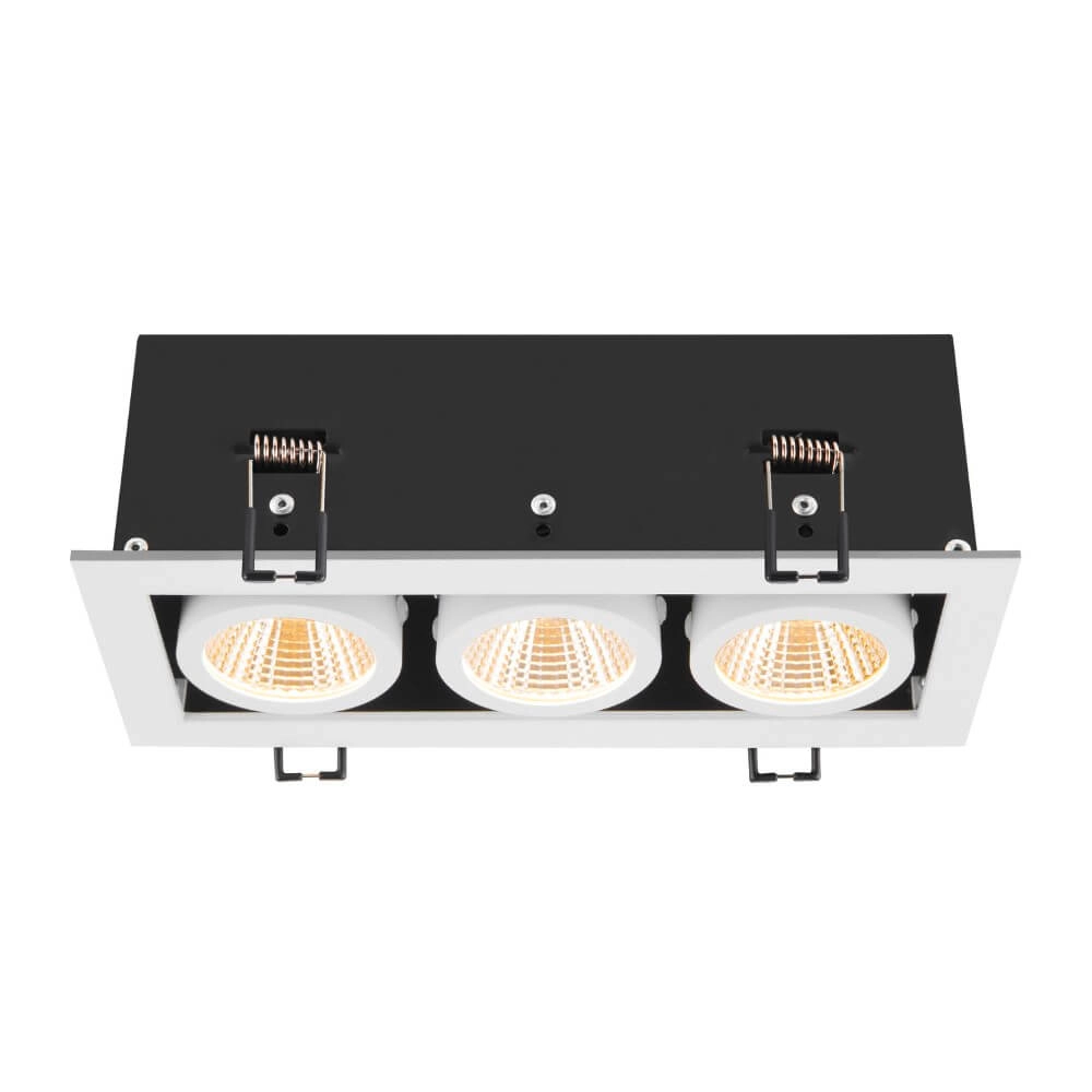 Vierkante led inbouwspot Kadux Triple 3x Led - wit - 3000K SLV 4024163278836