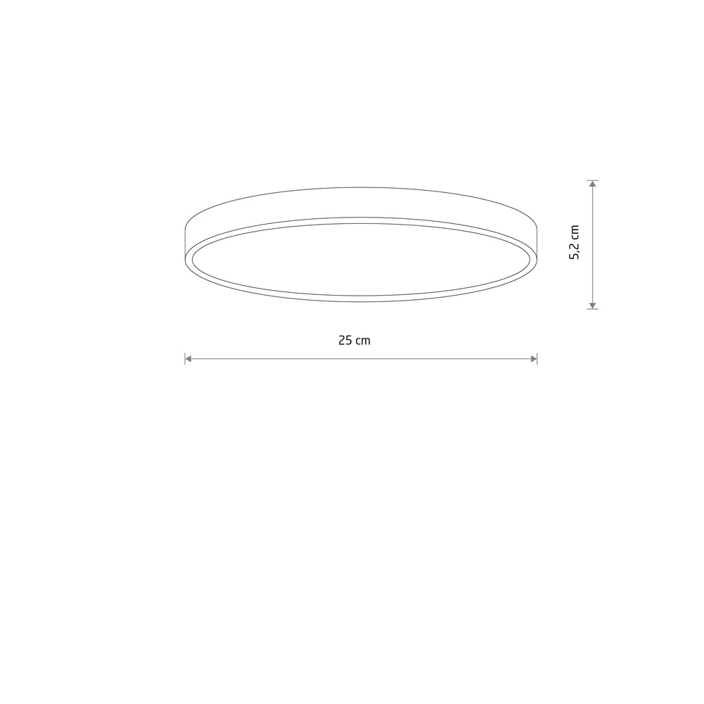 Plafonniere Denia Led Ø 25cm wit 1400lm - 4000K