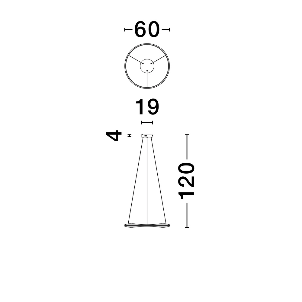 Design hanglamp Dobi Ø 60cm zwart met goud Lyora 5212017450036