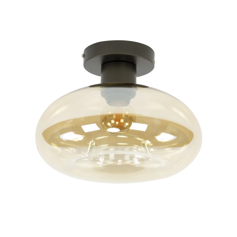 Glazen plafondlamp Soll Ø 27cm - amber glas Lyora 8716803510890