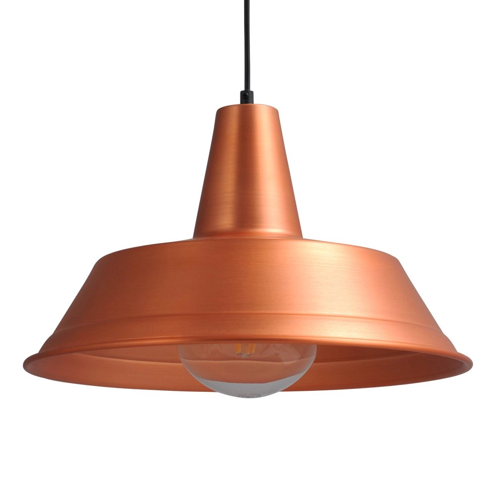Retro hanglamp roodkoper Industria 35