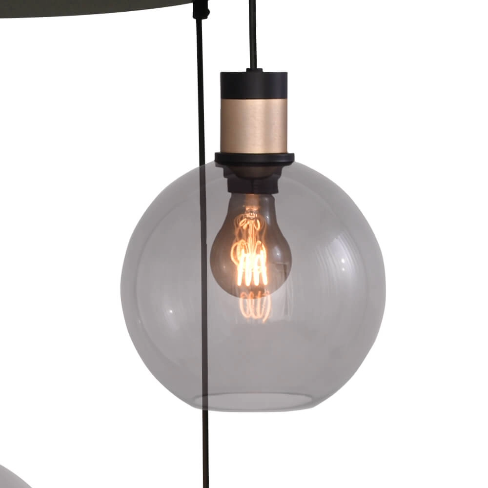 Vide hanglamp Lazise 2 5-lichts goud met zwart Masterlight 8718121303871
