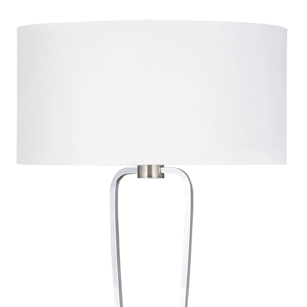 Design schemerlamp Paris II grijs met witte lampenkap Trio 4017807368390